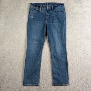 J Crew Slim Boyfriend Jeans High Rise Medium Wash Distressed Women Size 29 Denim
